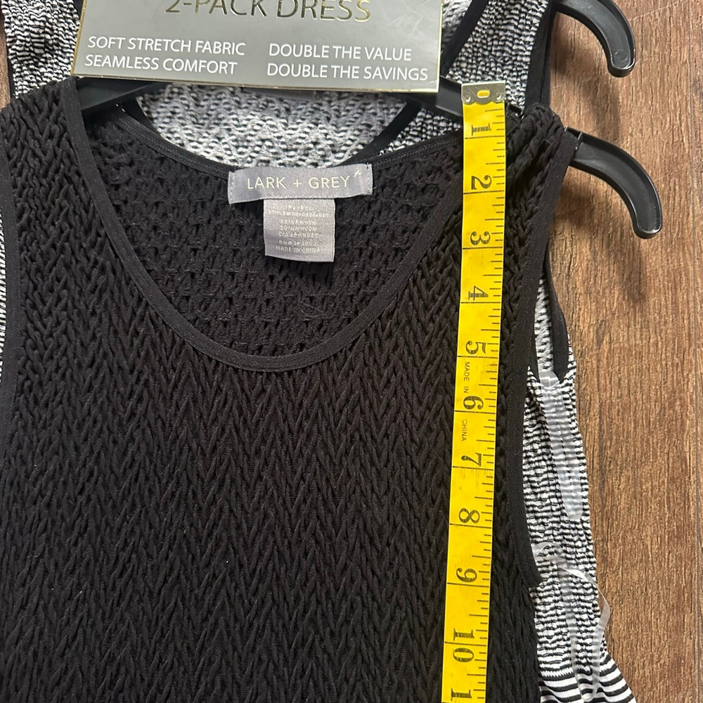 Women's Lark + Grey Black and White Striped Maxi Dress - Picture 6 of 12
